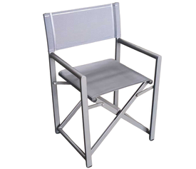 Καρέκλα Σκηνοθέτη TERALLIS Γκρι Σκούρο Ύφασμα/Αλουμίνιο 56x48x86cm