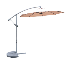 Ομπρέλα Κήπου NORVIALE Μόκα/Ανθρακί Αλουμίνιο/Polyester Φ2.65m