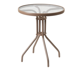 Στρογγυλό Μεταλλικό Τραπέζι Με Πλαίσιο Αλουμινίου Ø 70 x 75cm