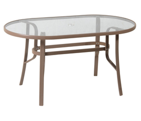 Οβάλ Μεταλλικό Τραπέζι Με Πλαίσιο Αλουμινίου 140 x 80x75cm