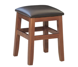 Πύρος Σκαμπό Οξιά / Δερματίνη 32x32xH43cm