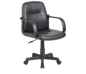 ΚΑΡΕΚΛΑ ΓΡΑΦΕΙΟΥ ΜΑΥΡΗ-ΔΙΑΣΤΑΣΕΙΣ: 55x55x81/94cm- ΕΠΙΦΑΝΕΙΑ PVC