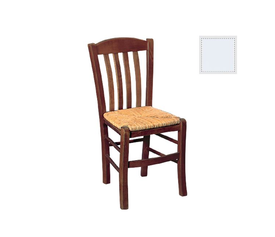 CASA Καρέκλα Οξιά Βαφή Εμποτισμού Λάκα Άσπρο, Κάθισμα Ψάθα