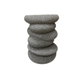 BALANCE SIDE TABLE STONE GREY 34x37x49.5cm