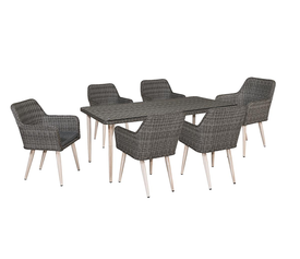 Τραπεζαρία Rattan Σέτ 7 Τεμαχίων