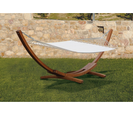 Ξύλινη Αιώρα Με Πανί 410x119x125cm