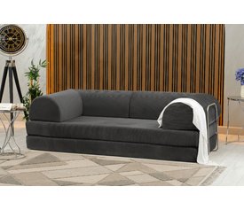 ΚΑΝΑΠΕΣ ΚΡΕΒΑΤΙ(PUFFY) ΔΙΘΕΣΙΟΣ ΠΟΛΥΜΟΡΦΙΚΟΣ ΧΡΩΜΑ ΓΚΡΙ 200*100*75ΕΚ.