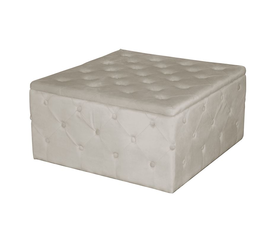 TIBOR Σκαμπό Αποθηκευτικό, Ύφασμα Velure Απόχρωση Cappuccino