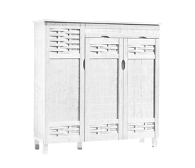 Παπουτσοθήκη - Ντουλάπι 3 Πόρτες με 1 Συρτάρι Απόχρωση Άσπρο