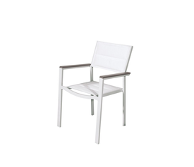 Στοιβαζόμενη Πολυθρόνα Κήπου Αλουμινίου Με Διάτρητο Ύφασμα