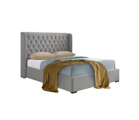 DUCHESS ΚΡΕΒΑΤΙ (ΓΙΑ ΣΤΡΩΜΑ 160x200cm) STONE ΓΚΡΙ 220.5x181x135