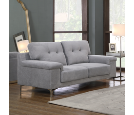 NOTE Kαναπές Σαλονιού - Καθιστικού 2Θέσιος, Ύφασμα Ανοιχτό Γκρι