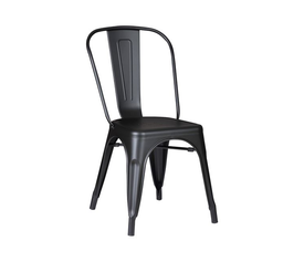 RELIX Καρέκλα-Pro, Στοιβαζόμενη, Μέταλλο Βαφή Μαύρο Matte