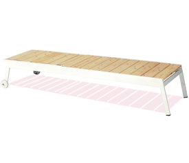 Αγαλβάνιστη Μεταλλική Ανακλινόμενη Ξαπλώστρα 5 Θέσεων Με Ξύλο Πεύκο