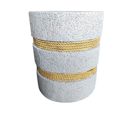 CORDA SIDE TABLE CEMENT ΦΥΣΙΚΟ 35.5x35.5x42.5