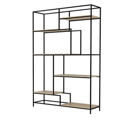 LOOK ΒΙΒΛΙΟΘΗΚΗ ΜΑΥΡΟ SONOMA 140x40.4x201.5