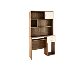 Γραφείο παιδικό με εταζέρα καρυδί - εκρού