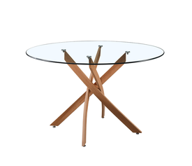 ETERNO ΤΡΑΠΕΖΙ ΔΙΑΦΑΝΟ 120x120x75