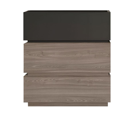 VANITY Συρταριέρα 3 Συρτάρια Αποχρώσεων Sonoma Oak & Grey, με Αποσπώμενα χρωματικά Μέρη