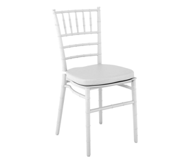 ILONA PP Καρέκλα Εστίασης - Catering Στοιβαζόμενη PP Άσπρο Μαξιλάρι Pu Άσπρο (Αδιάβροχο)