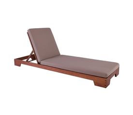 VERANO Ξαπλώστρα (B) Acacia με Μαξιλάρι 70x207cm Πάχος 8cm, Ύφασμα Απόχρωση Cappuccino