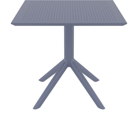 SKY DARK GREY 80X80X74εκ. ΤΡΑΠΕΖΙ ΠΟΛ/ΝΙΟΥ