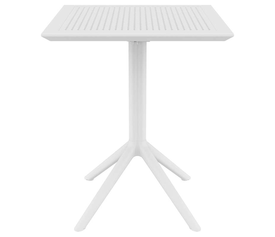 SKY WHITE 60Χ60X74εκ. ΤΡΑΠΕΖΙ ΠΤΥΣ/ΝΟ ΠΟΛ/ΝΙΟΥ