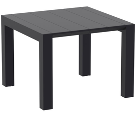 VEGAS BLACK 100X100/140Χ75εκ. ΕΠΕΚΤ.ΤΡΑΠΕΖΙ ΠΟΛ/ΝΙΟΥ