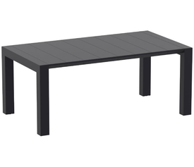 VEGAS BLACK 100X180/220Χ75εκ. ΕΠΕΚΤ.ΤΡΑΠΕΖΙ ΠΟΛ/ΝΙΟΥ