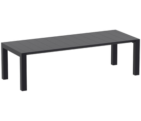 VEGAS BLACK 100X260/300Χ75εκ. ΕΠΕΚΤ.ΤΡΑΠΕΖΙ ΠΟΛ/ΝΙΟΥ