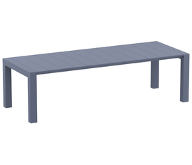 VEGAS DARK GREY 100X260/300Χ75εκ. ΕΠΕΚΤ.ΤΡΑΠΕΖΙ ΠΟΛ/ΝΙΟΥ