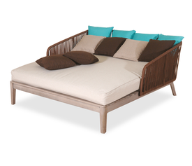 Ξαπλώστρα Με Ξύλινο Σκελετό Acacia Και Ιμάντες 155x175x75cm