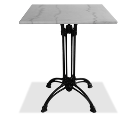 Μεταλλικό Τετράγωνο Τραπέζι Με Μάρμαρο 70 x 70 x H72cm