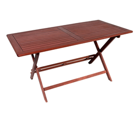 Ξύλινο Παραλ/μο Πτυσσόμενο Τραπέζι Red Shorea 150 x 80 x H75cm ΚΕΡΑΣΙ