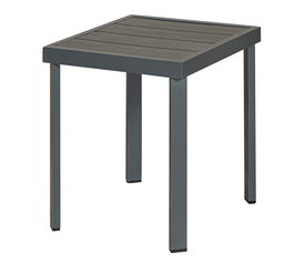 Τετράγωνο Βοηθητικό Τραπεζάκι Αλουμινίου Με Pollywood 44x40x45cm