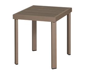 Τετράγωνο Βοηθητικό Τραπεζάκι Αλουμινίου Με Pollywood 44x40x45cm