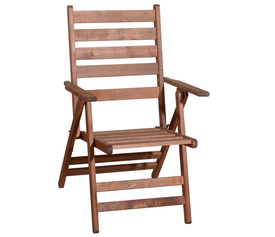Ξύλινη Ψηλόπλατη Πτυσσόμενη Πολυθρόνα 4 Θέσεων ,Οξυά