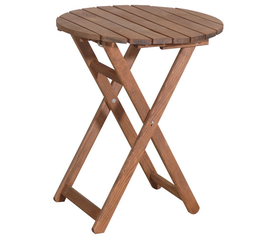 Ξύλινο Στρογγυλό Πτυσσόμενο Τραπέζι Οξυά Φ60cm