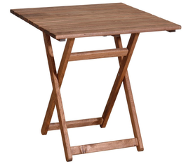Ξύλινο Τετράγωνο Πτυσσόμενο Τραπέζι Οξυά 68(W) x 70(L) x 72(H)cm