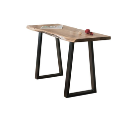 LIZARD Slim Κονσόλα Μέταλλο Βαφή Μαύρο, Ξύλο Ακακία Φυσικό