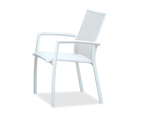 SIENNA Πολυθρόνα Αλουμινίου Με  Διάτρητο Ύφασμα 56,5*62*89cm