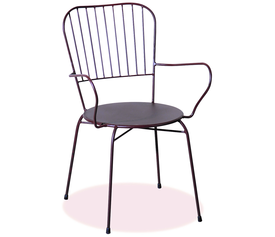 Γαλβανισμένη Μεταλλική Στοιβαζόμενη Πολυθρόνα Μασίφ Χρώμα Σκουριά 55x58x89