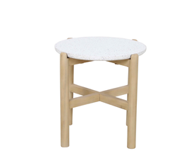 TERRAZZO COFFEE TABLE TERRAZZO ΦΥΣΙΚΟ ΑΝΟΙΧΤΟ 50x50x47cm