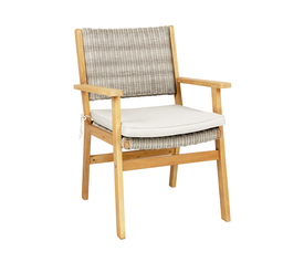 CAPRI ΚΑΡΕΚΛΑ ΛΕΥΚΟ ΓΚΡΙ 64.2x60x88.5cm