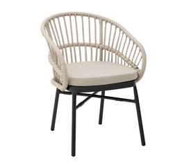 LUNA ΚΑΡΕΚΛΑ CREAM ΜΑΥΡΟ 58x65x78cm