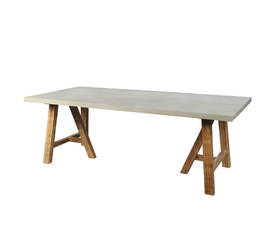 ERESOS ΤΡΑΠΕΖΙ CEMENT ΑΝΟΙΧΤΟ 200x100x76cm