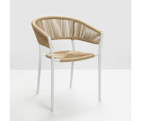 Breeze Καρέκλα Λευκό Φυσικό 56x60x78cm