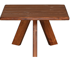 Ξύλινο Τετράγωνο Τραπέζι Απο Ξύλο Πέυκου 80 x 80 x 40cm