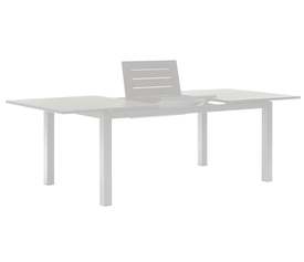 SIFNOS Λευκό Παρ/μο Επεκτεινόμενο Τραπέζι Αλουμινίου 160+60=220 x 90 x 77cm