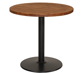 Στρογγυλό Μεταλλικό Τραπέζι Με Επιφάνεια Ξύλο Πεύκου  80 x 73cm